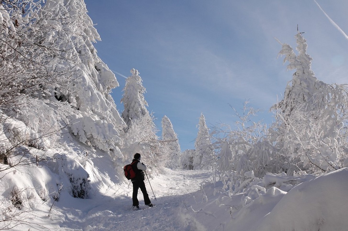 Puy de dôme - randonnée en raquette sous le neige