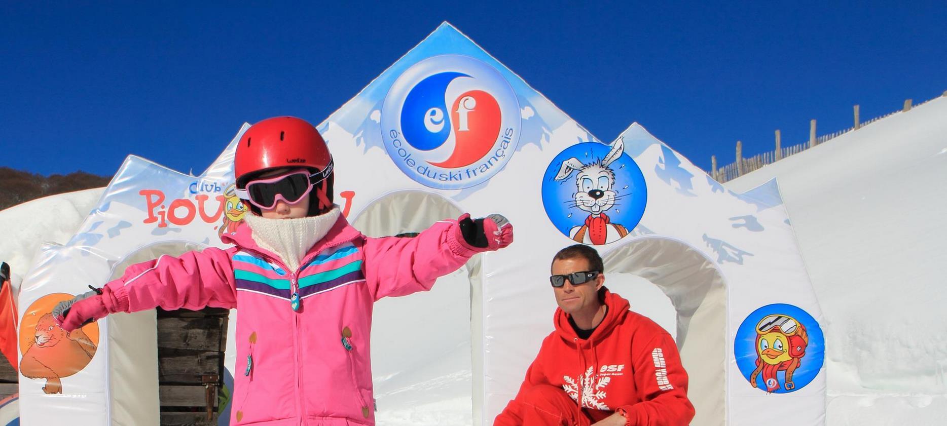Super Besse - ski pour les petit au clun piou Piou