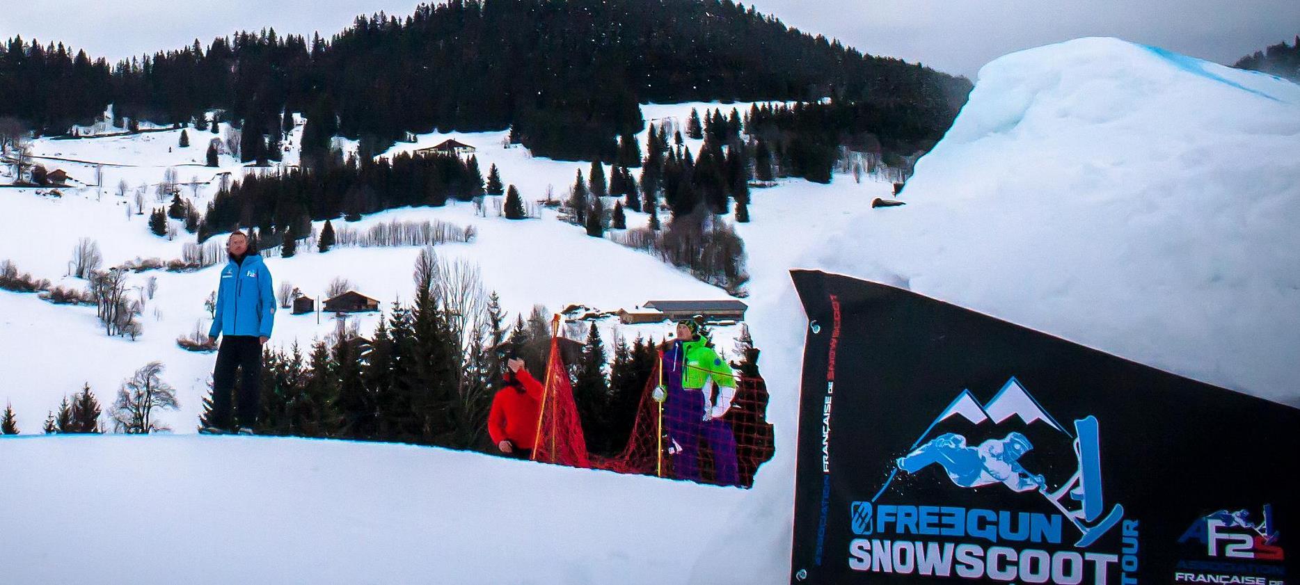 Super Besse - saut en snowscoot lors d'une competition à Super Besse