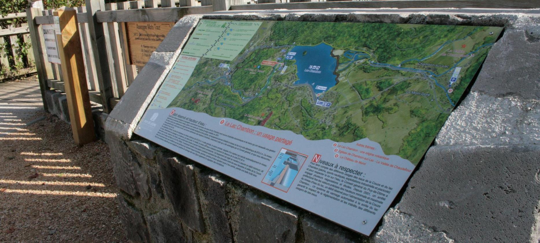 Le Lac Chambon, carte touristique