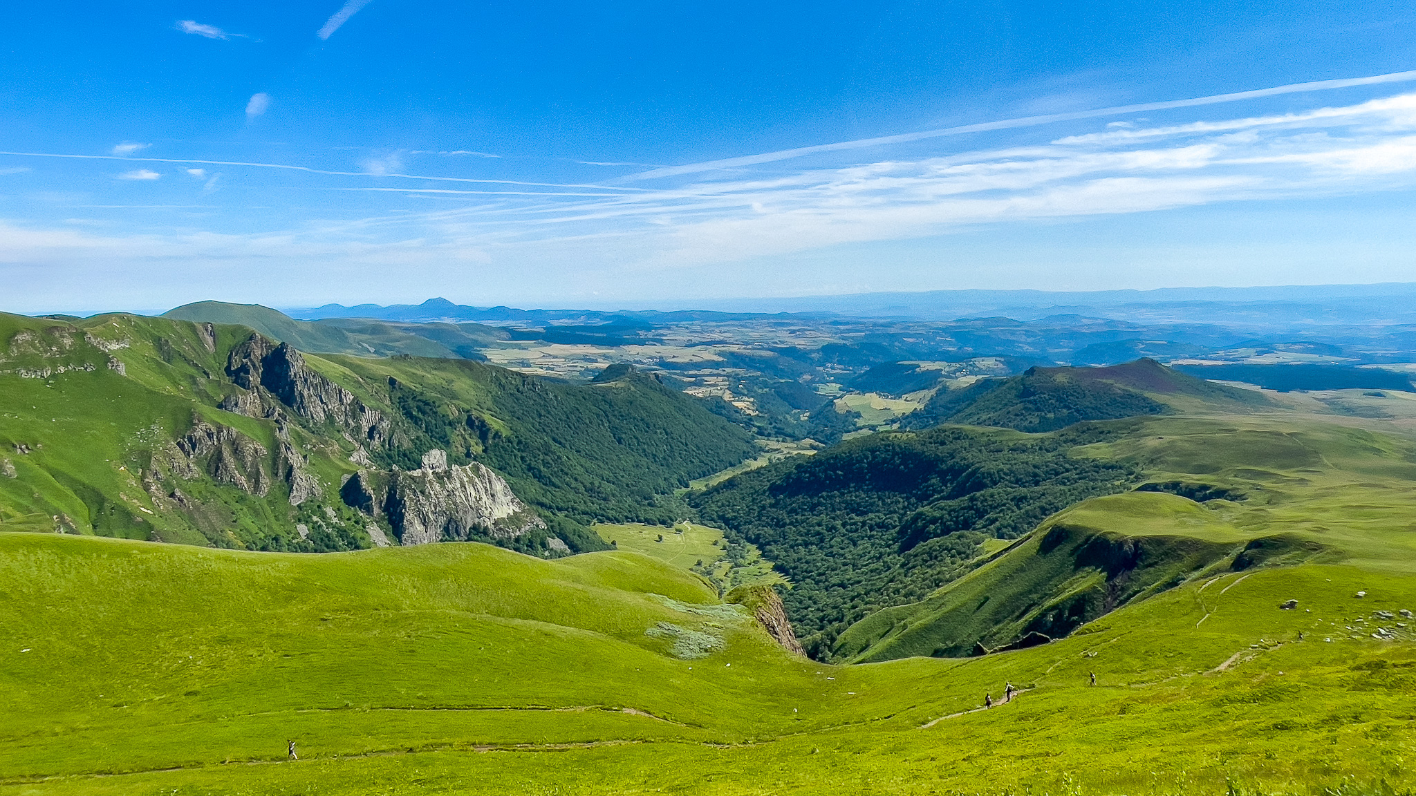 Telepherique de la Perdrix, panorama sur la Vallée de Chaudefour